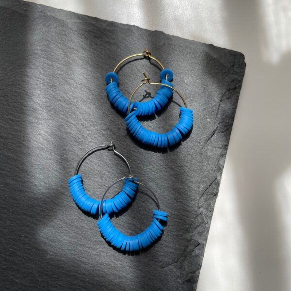 Aros Blue Arcilla Polimérica