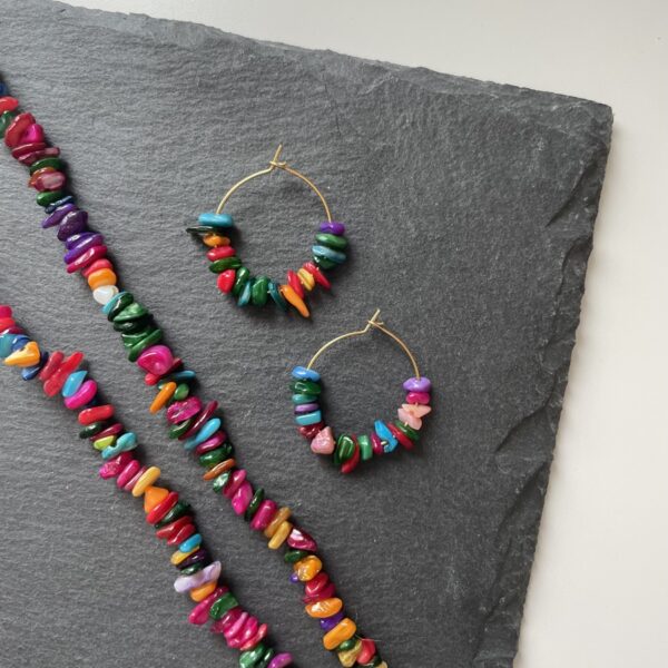 Aros Piedra Color Golden