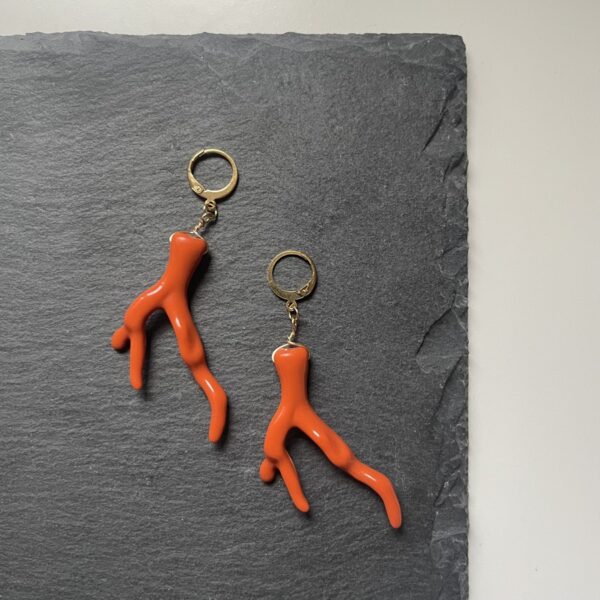 Pendientes Coral Naranja