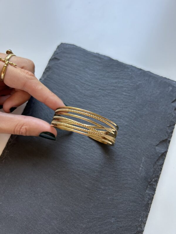 Brazalete Rayas Golden