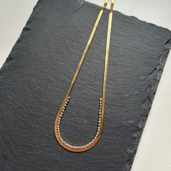 Collar Liso Brillo Golden
