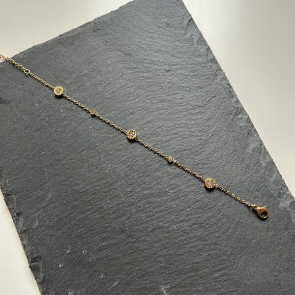 Pulsera Reloj Brillos Golden