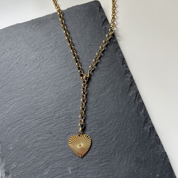 Collar Corazón Cascada Golden