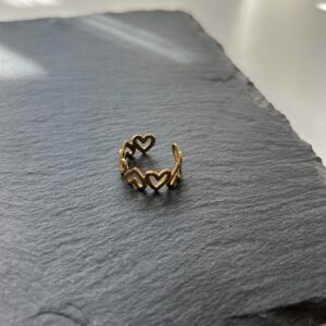 Anillo Corazones Golden