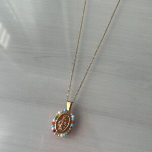 Collar Virgencita Multicolor Golden